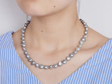 Black/Gray Real Natural Freshwater Pearl Necklace - Clearanceware.com