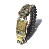 EDC Tactical 7 Core Parachute Survival Rope Bracelet With Knife - Clearanceware.com