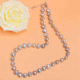 Black/Gray Real Natural Freshwater Pearl Necklace - Clearanceware.com
